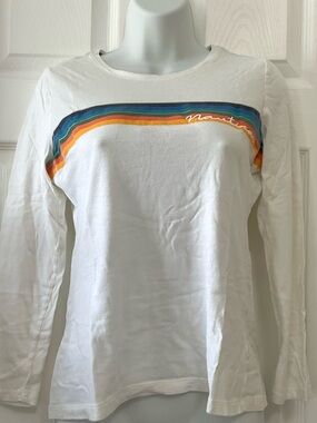 Nautica White Long Sleeve Tee